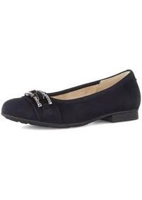 Ballerina Gabor "Eleganter Ballerina", Damen, Gr. 39, blau, Schuhe Ballerina
