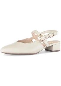 Slingpumps Gabor "Slingpumps", Damen, Gr. 37,5, beige, Schuhe Slingpumps