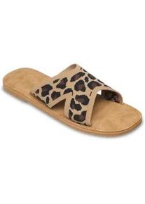 Sandale Roxy "Andreya Leo", Damen, Gr. 9(40), leopard print, Obermaterial:Obermaterial: 100% Polyester, Futter: 100% Polyester, Laufsohle: 100% TPR;, Schuhe Sandale