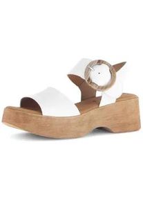 Plateausandaletten Gabor "Plateau Sandale", Damen, Gr. 41, creme, Schuhe
