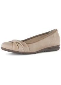 Ballerina Gabor "Sportliche Ballerina", Damen, Gr. 42,5, beige, Schuhe Ballerina