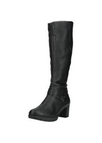 Overkneestiefel Rieker "Rieker Stiefel Lederimitat", Damen, Gr. 38, schwarz, Lederimitat, Schuhe