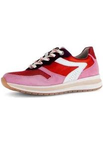 Sneaker Gabor "Sneaker low Materialmix Leder/Lederimitat", Damen, Gr. 39, multicolour, Schuhe Sneaker
