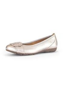 Ballerina Gabor "Sportliche Ballerina", Damen, Gr. 43, gold, Schuhe Ballerina