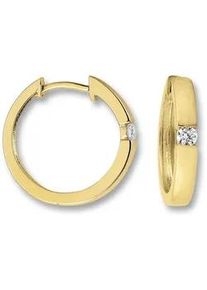 Paar Creolen ONE ELEMENT "Zirkonia Ohrringe Creolen aus 333 Gelbgold", gold, Ohrringe, Damen, Damen,mit Zirkonia, Gelbgold 333 Gold, Gelbgold 333, Gold, Fein gefertigt &ndash; ein Zeichen mit besonderer Bedeutung