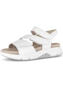 Plateausandaletten Gabor "Plateau Sandale", Damen, Gr. 40,5, wei&szlig;, Schuhe