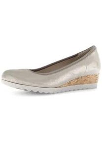 Keilpumps Gabor "Keilpumps", Damen, Gr. 43, beige, Schuhe