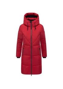 Steppmantel Navahoo "K&auml;ltekuschel XIV", Damen, Gr. XS (34), dunkelrot, Obermaterial: 100% Polyester; Innenfutter: 100% Polyester; Wattierung: 100% Polyester; &Auml;rmelfutter: 100% Polyester, tailliert ca. Mitte Oberschenkel, hoch geschlossener Ausschnitt, eng Rippstrickb&uuml;ndchen, M&auml;ntel Steppmantel, Warmer Damen Wintermantel mit Fleece-gef&uuml;ttertem Kragen