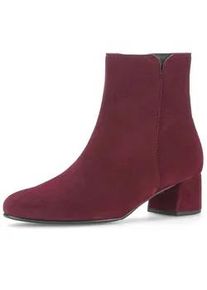 Stiefelette Gabor "Elegante Stiefelette Rauleder", Damen, Gr. 37,5, rot, Schuhe Stiefelette
