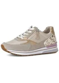 Sneaker Gabor "Sneaker low Materialmix Leder", Damen, Gr. 37, beige, Schuhe Sneaker