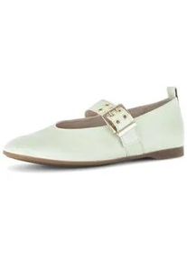 Ballerina Gabor "Eleganter Ballerina Glattleder", Damen, Gr. 39, gr&uuml;n, Schuhe Ballerina