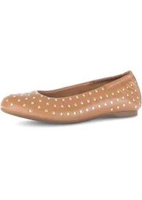 Ballerina Gabor "Eleganter Ballerina", Damen, Gr. 37,5, braun, Schuhe Ballerina