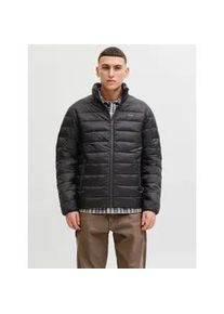 Jack & Jones Steppjacke JACK & JONES "JJLOUIS LIGHT PUFFER COLLAR", Herren, Gr. XS, schwarz, Web, Obermaterial: 100% Polyester, unifarben, regular fit, hoch geschlossener Ausschnitt, Jacken Steppjacke