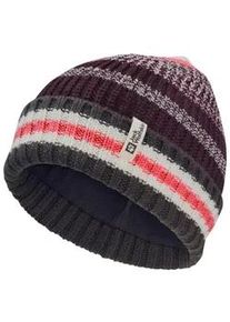 Beanie Jack Wolfskin "NIGHT HIKER BEANIE K", Jungen, Gr. S, amaranth, Obermaterial: 100% Poyacryl; Futter: 100% Polyester, M&uuml;tzen Beanie