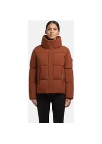 Winterjacke Khujo "Rinja2 Matt", Damen, Gr. XL (42), rostbraun, Obermaterial: 100% Polyester; Innenfutter: 100% Polyester; Wattierung: 100% Polyester; &Auml;rmelfutter: 100% Polyester, gerade h&uuml;ftlang, hoch geschlossener Ausschnitt, &Auml;rmel ohne &Auml;rmelschlitz normaler Saum mit innenliegendem Gummizug, Jacken Winterjacke, Warme Steppjacke mit hohem Kragen
