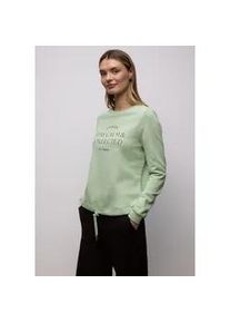 Sweatshirt Street One, Damen, Gr. 40, pale mint gr&uuml;n, Sweatware, 85% Baumwolle, 15% Polyester, bedruckt, normal, Rundhals, B&uuml;ndchen, Sweatshirts Sweatshirt, mit Artwork