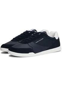 Sneaker Tommy Hilfiger "LOPRO CUP MIX", Herren, Gr. 40, dunkelblau, Leder, Lederimitat, Textil, Schuhe Sneaker, Freizeitschuh, Halbschuh, Schn&uuml;rschuh, Kontrastbesatz an der Ferse