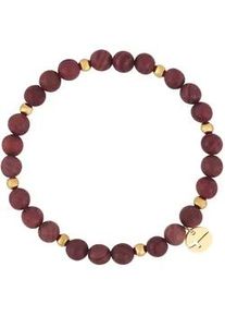 Armband Tamaris "Schmuck Geschenk Edelstahl Armkette", gelbgoldfarben, braun, braun, Armb&auml;nder, Damen, 18cm, Edelstahl, Armband, mit verschiedenen Farbsteinen oder Glasperlen