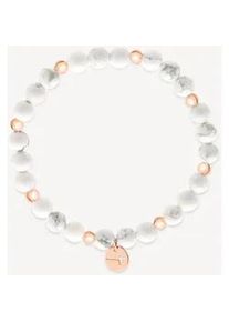 Armband Tamaris "Schmuck Geschenk Edelstahl Armkette", ros&eacute;goldfarben, wei&szlig;, wei&szlig;, Armb&auml;nder, Damen, 18cm, Edelstahl, Armband, mit verschiedenen Farbsteinen oder Glasperlen