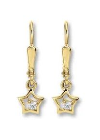 Paar Ohrh&auml;nger ONE ELEMENT "Zirkonia Stern Ohrringe Ohrh&auml;nger aus 333 Gelbgold", gold, Ohrringe, M&auml;dchen, Kinder, Gelbgold 333 Gold, Gelbgold 333, Gold, Zartes Emblem &ndash; unaufdringlich und dennoch ausdrucksstark