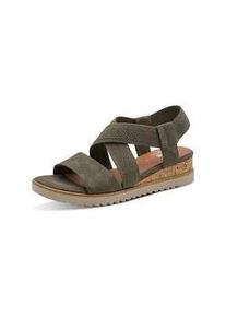 Sandalette Jana, Damen, Gr. 37, khaki, Lederimitat, Schuhe Sandalette