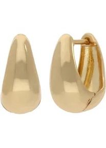 Paar Creolen Firetti "Schmuck Geschenk Silber 925 Ohrschmuck Ohrringe Tropfenform", gelbgoldfarben, Ohrringe, Damen, Silber 925 (Sterlingsilber)