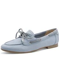 Slipper Marco Tozzi, Damen, Gr. 40, hellblau, Textil, Glitzer, Veloursleder, unifarben, Schuhe Slipper, Blockabsatz, Schupfschuh, Bootschuh in veganer Verarbeitung