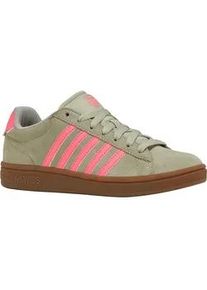 Sneaker K-Swiss "COURT TIEBREAK II SDE", Damen, Gr. 39, abstn, pnklem, gum, Leder, Schuhe Sneaker