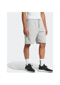 Shorts Adidas SPORTSWEAR "M MH BOSShortFT", Herren, Gr. XXL, N-Gr, medium grau heather, schwarz, Obermaterial: 55% Baumwolle, 36% Polyester, 9% Viskose, Hosen Shorts