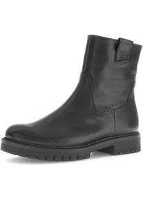 Stiefelette Gabor "Sportliche Stiefelette Glattleder", Damen, Gr. 36, schwarz, Schuhe Stiefelette