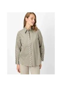 Klassische Bluse Brax "Style VIKI", Damen, Gr. 40, khaki, Web, 100% Baumwolle, Blusen