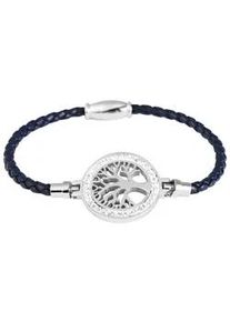 Adelia&acute;s Armband ADELIA ́S "Damen Armband &ndash; Lebensbaum aus Leder mit Strass Steinchen 18 cm", blau, Armb&auml;nder, Damen, 18cm, Leder, Armband, Ideal als Geschenk f&uuml;r besondere Anl&auml;sse