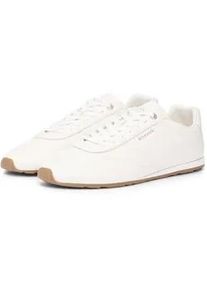 Sneaker Tommy Hilfiger "TH LORUN ICON", Herren, Gr. 45, ecru, Leder, unifarben, Schuhe Sneaker, Freizeitschuh, Halbschuh, Schn&uuml;rschuh mit dezenten Ziern&auml;hten