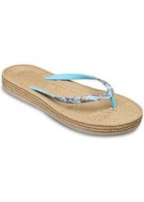 Sandale Roxy "South Beach", Damen, Gr. 10 (41), light blau, braun, Obermaterial:Obermaterial: 98% synthetisches Tr/ 2% Metall, Futter: 100% synthetisches Tr, Laufsohle: 100% Schwammgummi;, Schuhe Sandale