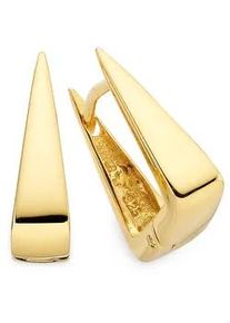 Paar Creolen Bruno Banani "Schmuck Geschenk Ohrschmuck gelbgoldfarbem vergoldet konisch", gelbgoldfarben, Ohrringe, Damen, Silber 925 (Sterlingsilber)