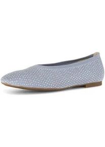 Ballerina Gabor "Eleganter Ballerina", Damen, Gr. 37,5, blau, Schuhe Ballerina