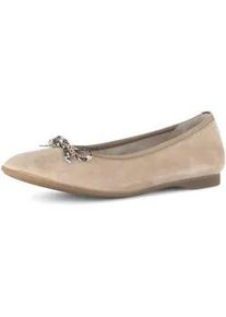 Ballerina Gabor "Eleganter Ballerina", Damen, Gr. 38,5, beige, Schuhe Ballerina