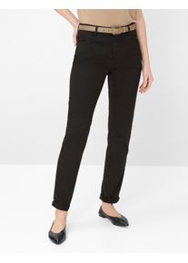 Brax Damen Five-Pocket-Hose Style CAROLA PERMA BLACK, perma schwarz, Gr. 40L