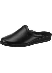 Pantoffel Rohde, Herren, Gr. 40, schwarz, Glattleder, Schuhe