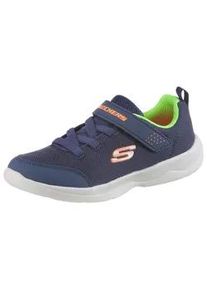 Sneaker Skechers "SKECH-STEPZ 2.0", Damen, Gr. 22, bunt (navy, apfelgr&uuml;n), Lederimitat, Textil, Schuhe Sneaker, zum Schlupfen, Freizeitschuh,, Gr&ouml;&szlig;enschablone zum Download