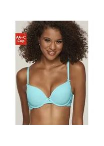 Schalen-BH Nuance, Damen, Gr. 75, Cup A, blau (t&uuml;rkis), Spitze, Obermaterial: 85% Polyamid, 15% Elasthan, BHs Schalen-BH, im R&uuml;cken aus Spitze, Cups aus Microtouch, Dessous