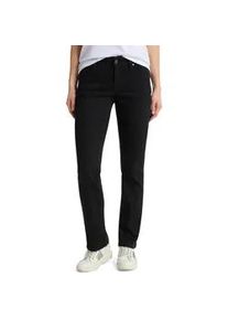 Regular-fit-Jeans Mustang "Julia", Damen, Gr. 28, L&auml;nge 30, schwarz (midnight schwarz), Denim/Jeans, Obermaterial: 65% Baumwolle, 31% Polyester, 4% Elasthan, unifarben, regular fit kn&ouml;chellang, Jeans, im Five-Pocket Style