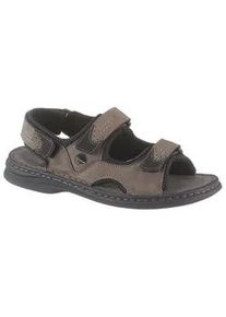 Sandale Josef Seibel "Franklin", Herren, Gr. 43, grau, Leder, Schuhe Sandale, Sommerschuh, Klettschuh, Freizeitsandale, mit Klettverschl&uuml;ssen