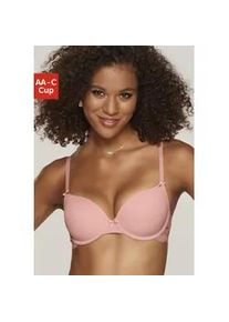 Schalen-BH Nuance, Damen, Gr. 85, Cup A, orange (pfirsich), Spitze, Obermaterial: 85% Polyamid, 15% Elasthan, BHs Schalen-BH, im R&uuml;cken aus Spitze, Cups aus Microtouch, Dessous