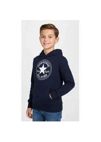 Kapuzensweatshirt Converse "f&uuml;r Kinder", Jungen, Gr. 134/140, schwarz (obsidian), Sweatware, Obermaterial: 60% Baumwolle, 40% Polyester, bedruckt, unifarben, eingesetzt B&uuml;ndchen krempelbar, Sweatshirts, f&uuml;r Kinder