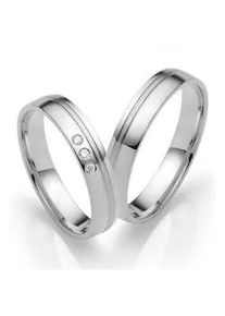 Trauring Firetti "Schmuck Geschenk Gold 750 Hochzeit Ehering "LIEBE" Gr. 52, wei&szlig; (wei&szlig;goldfarben), Fingerringe, Damen, 52, ohne Brillanten, Wei&szlig;gold 375, 4mm, Trauring, Made in Germany, wahlweise mit oder ohne Brillanten