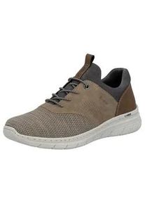 Slip-On Sneaker Rieker, Herren, Gr. 46, grau (taupe, kombiniert), Lederimitat, Textil, meliert, Schuhe, Schlupfschuh, Freizeitschuh, Halbschuh, mit Leichtlaufsohle
