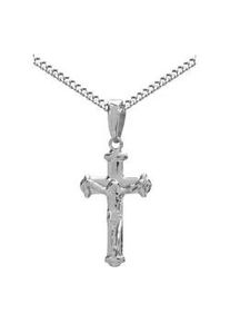 Kette mit Anh&auml;nger Firetti "Schmuck Geschenk Silber 925 Halsschmuck Halskette Panzerkette Kreuz", silber (silberfarben), Halsketten, Damen, Silber 925 (Sterlingsilber), L: 50