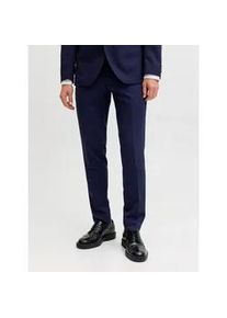 Jack & Jones Anzughose JACK & JONES "JPRFRANCO Hose mit schmalem Bein und cleanem Look", Herren, Gr. 50, N-Gr, blau (medieval blau), Web, Obermaterial: 78% Polyester, 17% Viskose, 5% Elasthan, meliert, slim fit normal, Hosen Anzughose, meliert, modisch, slim fit, Kunstfaser