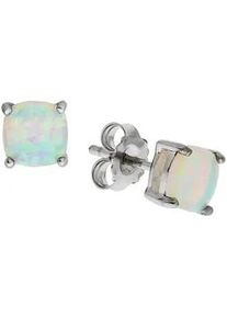 Paar Ohrstecker Firetti "Schmuck Geschenk Silber 925 Ohrschmuck Edelstein Opal", silber (silberfarben), Ohrringe, Damen, Silber 925 (Sterlingsilber), mit Opal (synth.)